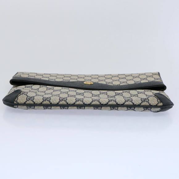 GUCCI GG Supreme Clutch Bag PVC Leather Navy 89 02 075 Auth ep2500 - Picture 7 of 16